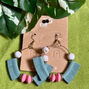Plunder Pink and Blue Geometric Earrings